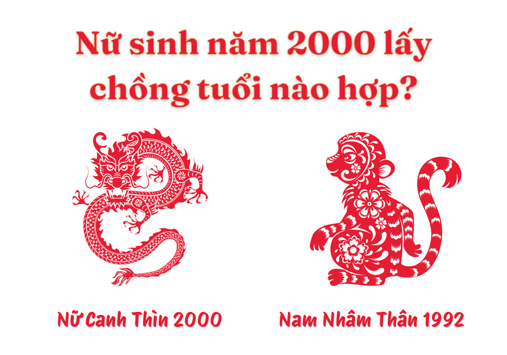 Nữ Canh Thìn 2000 lấy chồng tuổi Nhâm Thân 1992