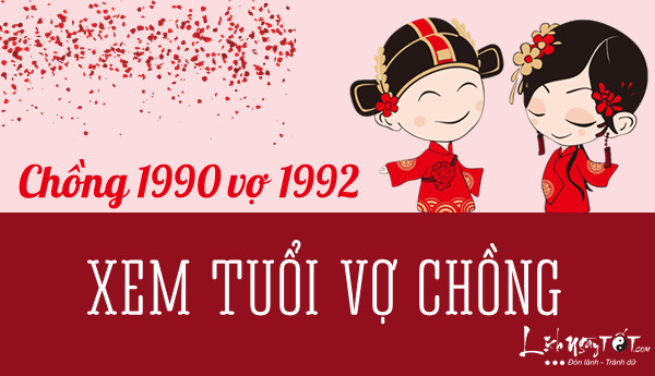Sơ đồ luận giải phong thủy: Xem tuổi chồng 1990 vợ 1992