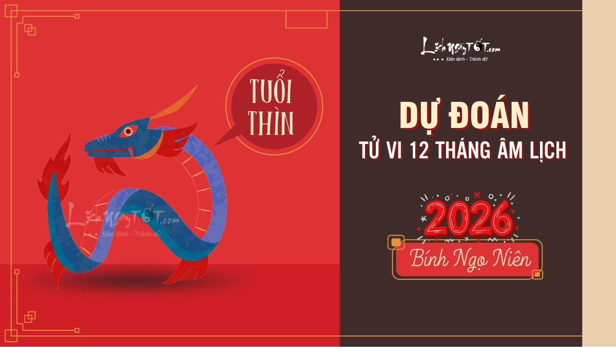 Hình ảnh dự đoán tử vi 12 tháng năm 2026 tuổi Thìn