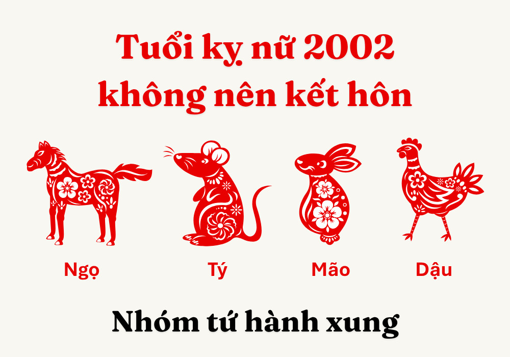 Ngoại trừ việc tìm hiểu **Nữ 2002 lấy chồng tuổi nào hợp** thì việc tránh các tuổi kỵ cũng rất quan trọng