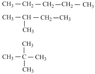 Công thức cấu tạo của C5H12 (Pentan)