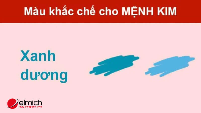 Xanh dương là màu sắc thuộc mệnh Thủy không phù hợp với người thuộc mệnh Kim