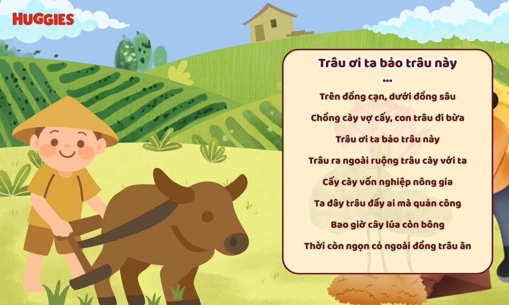 Giai điệu lời hát Trâu ơi ta bảo trâu này vỗ về bé ngủ