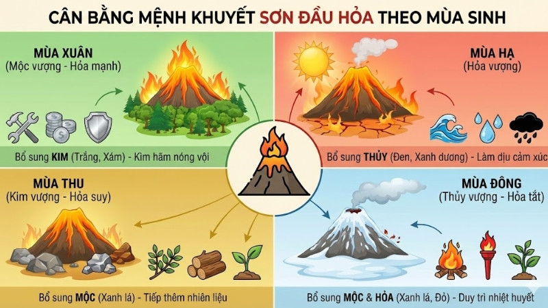 Mệnh khuyết tuổi Giáp Tuất 1994 theo mùa sinh