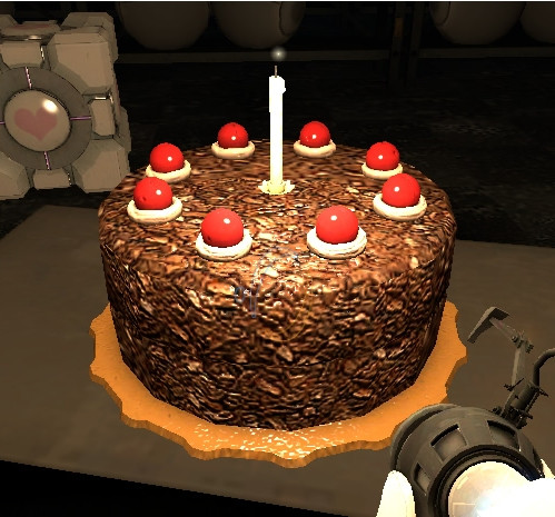 Hình ảnh The cake is a lie từ game Portal