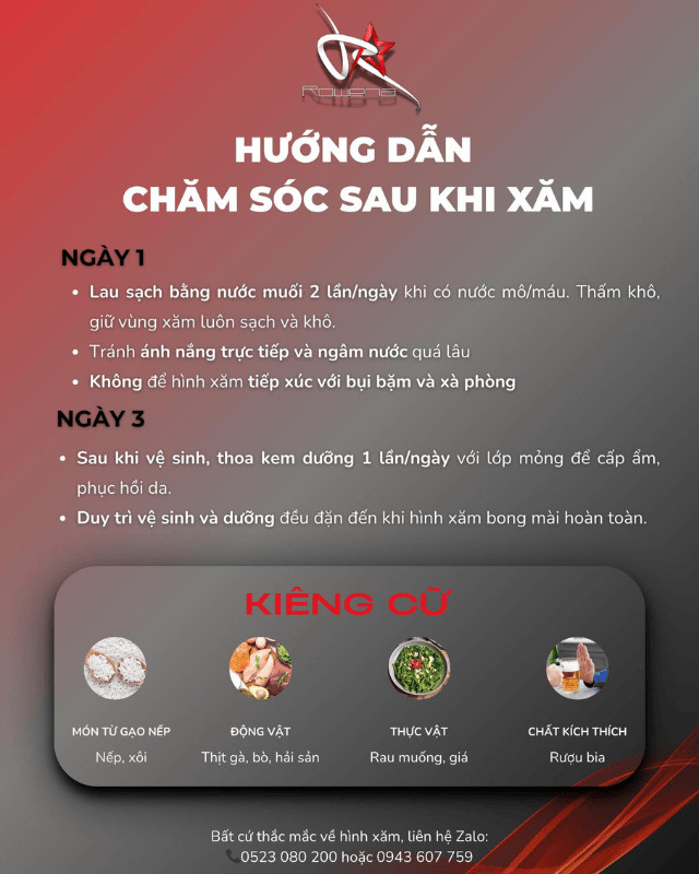 Hướng dẫn chăm sóc sau khi xăm giúp hình xăm bền đẹp