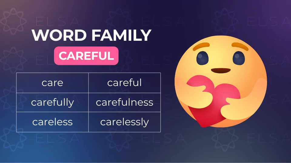 Họ từ của careful (Word family)