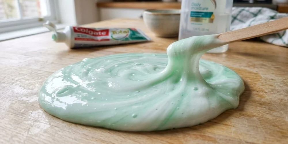 Slime làm từ dầu gội và kem đánh răng