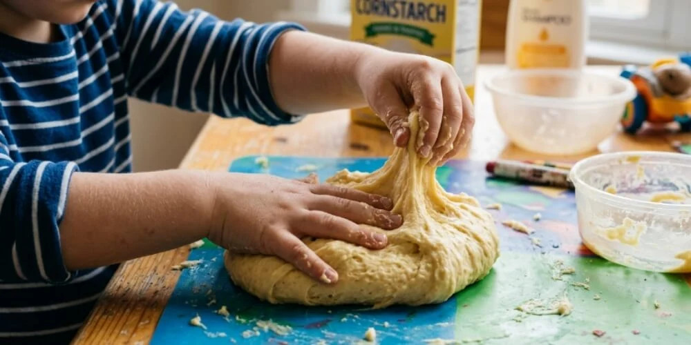 Slime bơ làm từ bột bắp