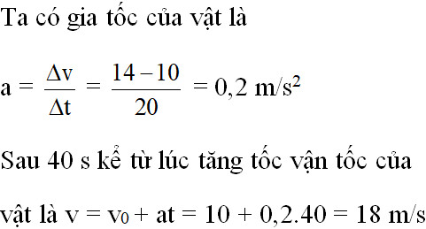 Một ôtô đang chuyển động với vận tốc 10 m/s thì bắt đầu chuyển động nhanh dần đều (ảnh minh họa cho chuyển động ban đầu).